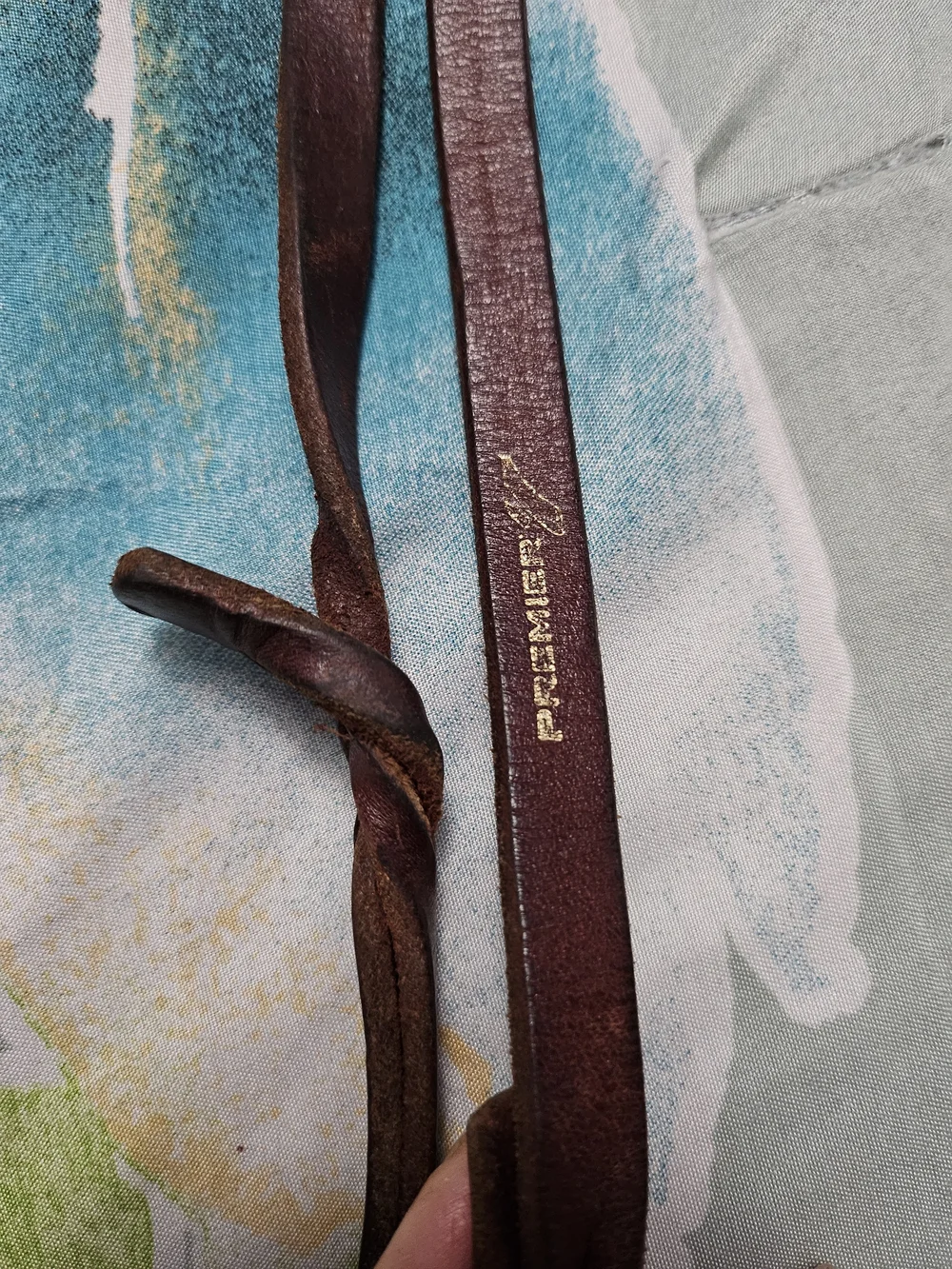 Brown Leather Dog Leash with Brass Snap